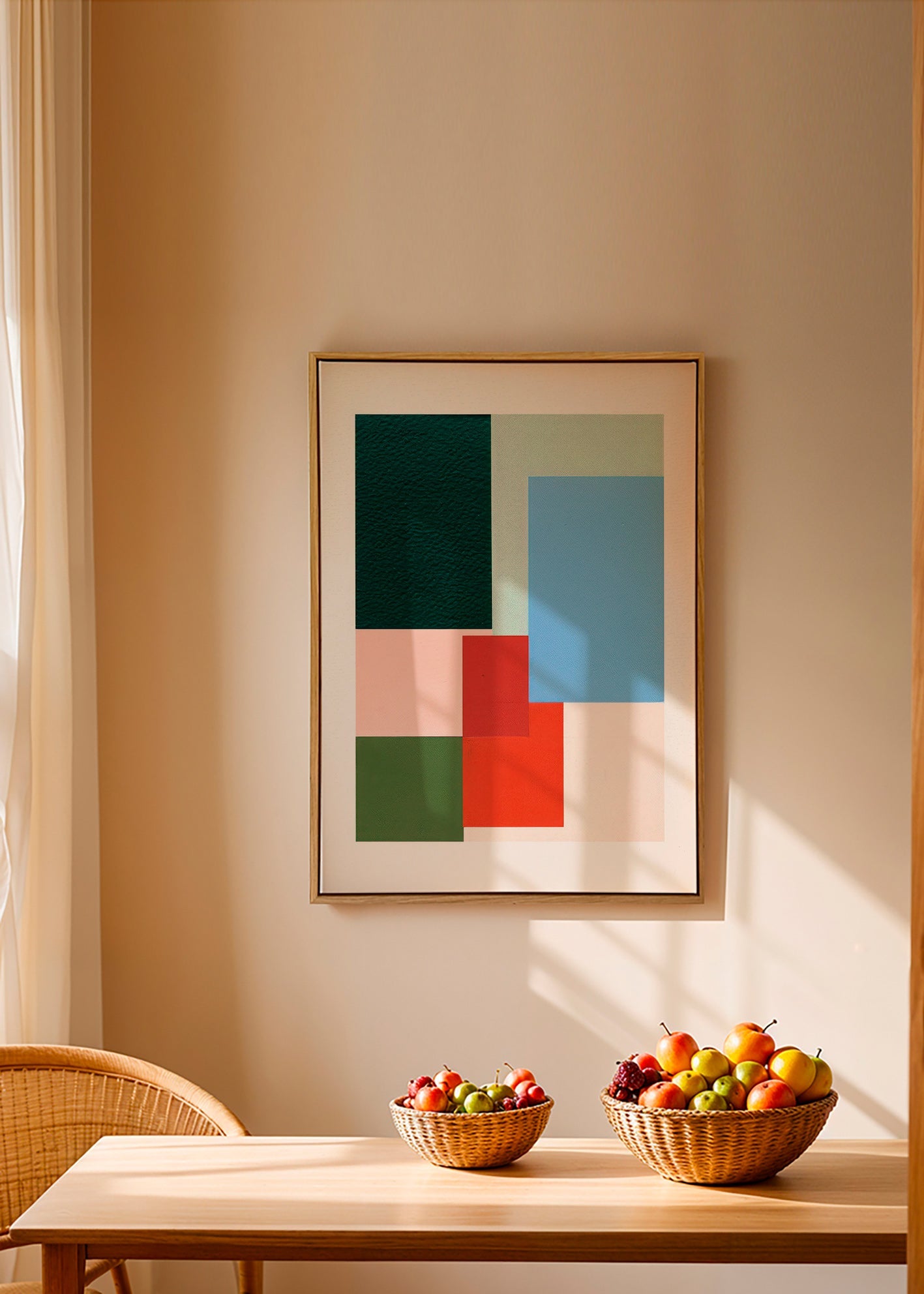 Cuadro geométrico de bloques de color – Canvas1