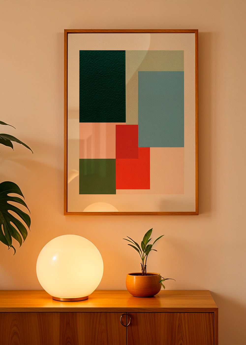 Cuadro geométrico de bloques de color – Product2