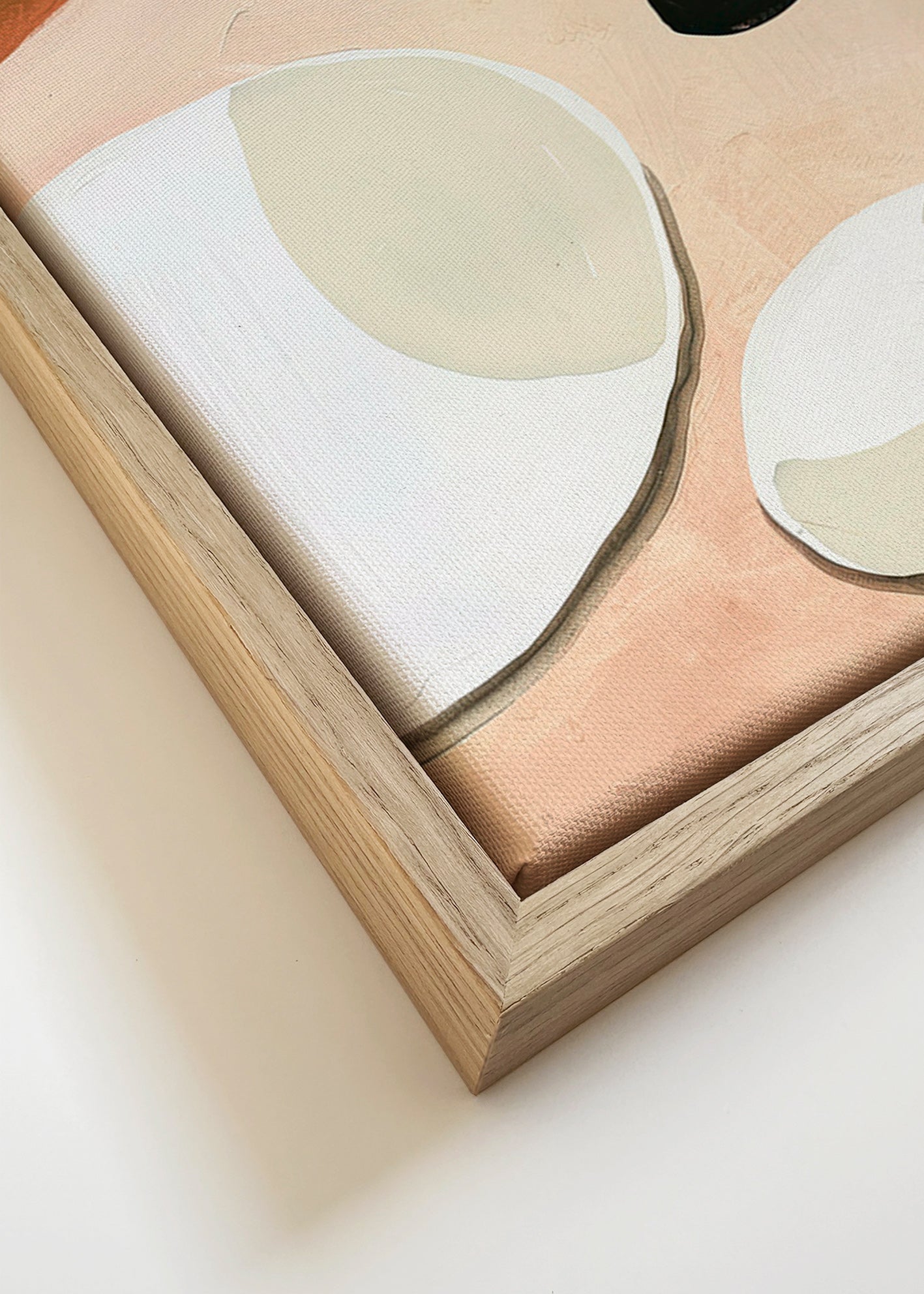 Cuadro de cocina minimalista con platos y vasos – Canvas detail