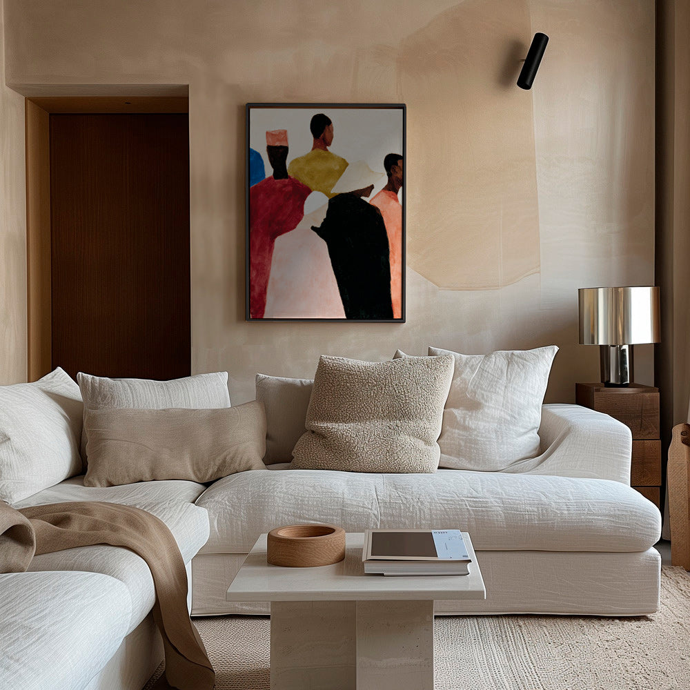 Cuadro abstracto de figuras agrupadas – Canvas2