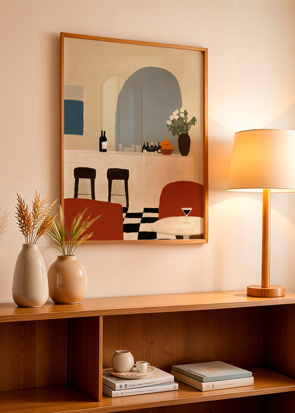 Cuadro de cocina con arco y barra minimalista – Product1