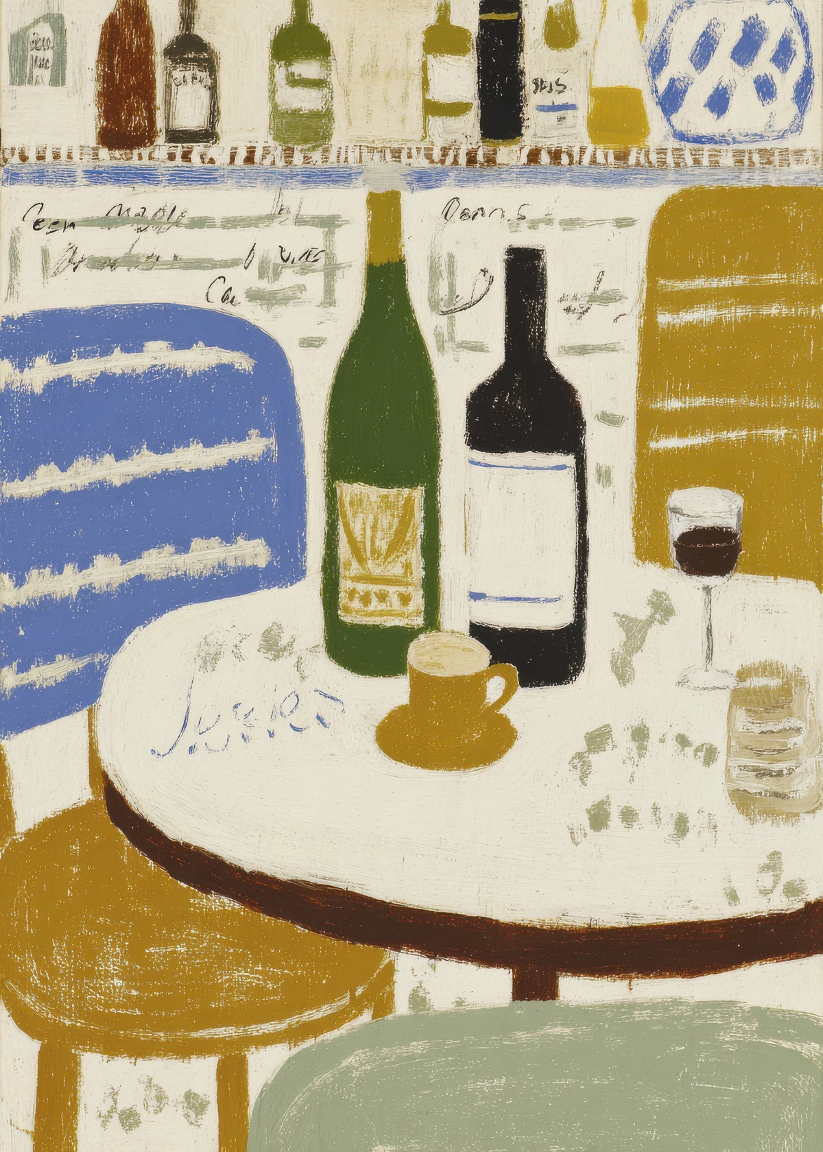Bistro Table Still Life - Unframed art print