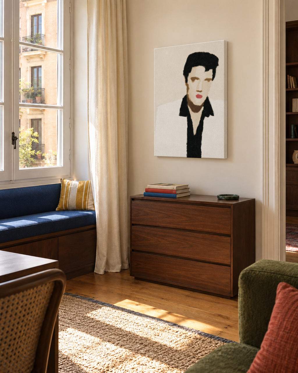 Elvis - Unframed canvas in an interior
