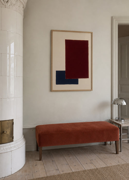 Burgundy Corner II - Framed poster in an interior