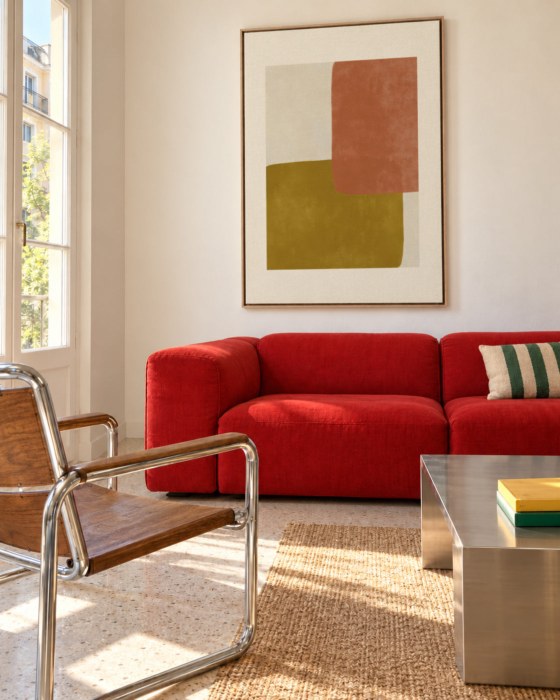 Quiet Balance - Framed canvas in an interior
