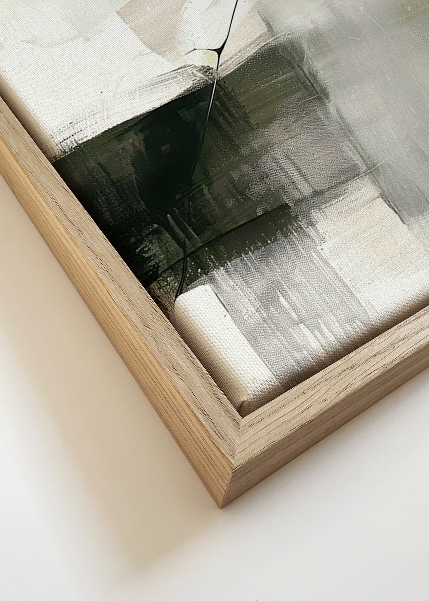 Cuadro abstracto con horizonte difuso – Canvas detail