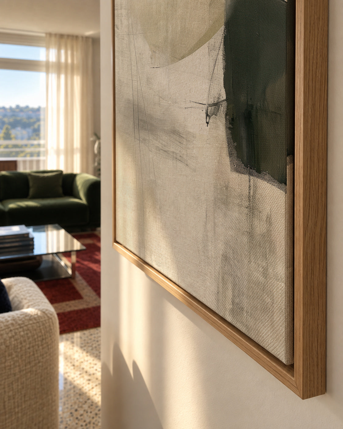 Filtered Light - Framed canvas detail