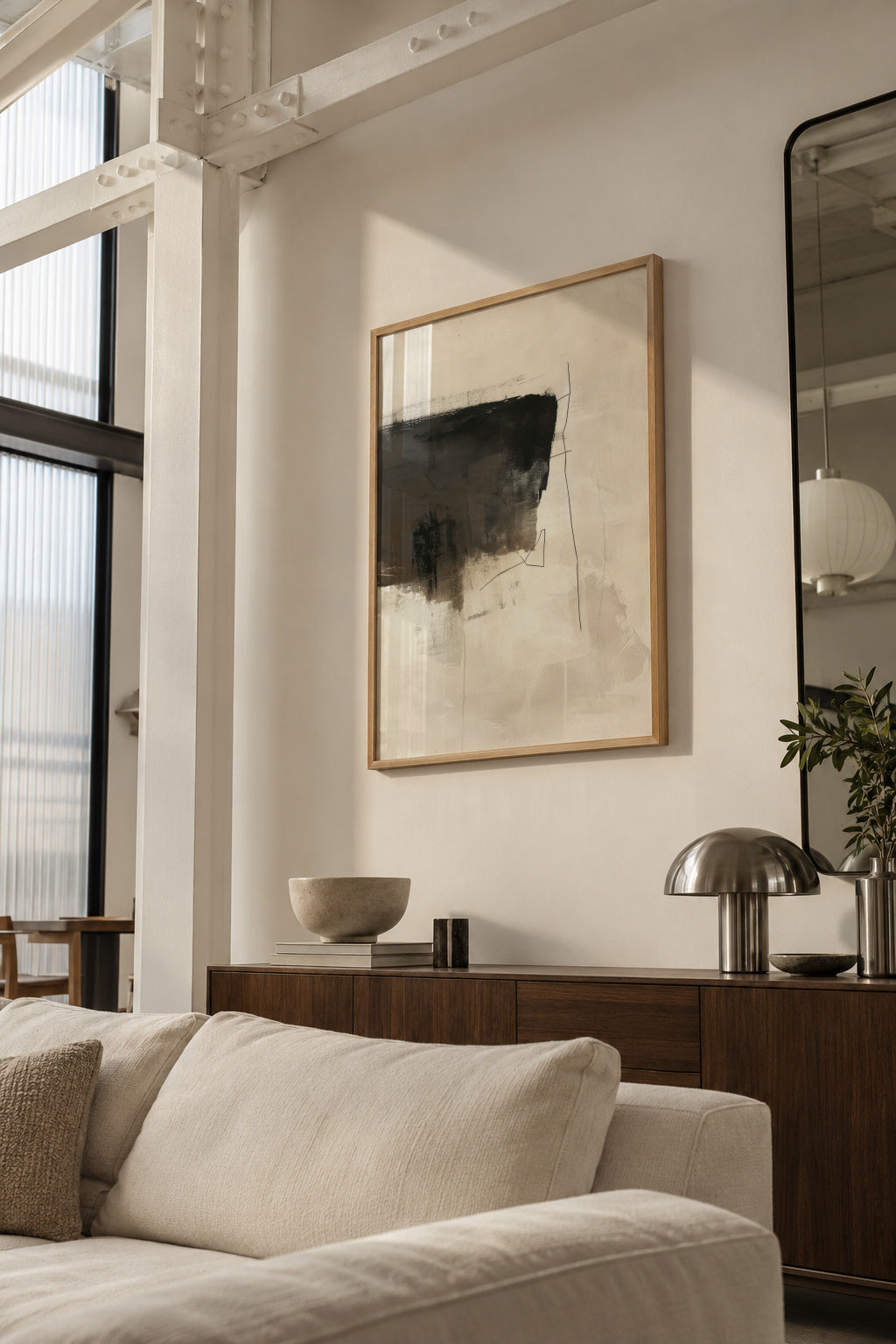 Stone and Pigment - Framed poster in an interior
