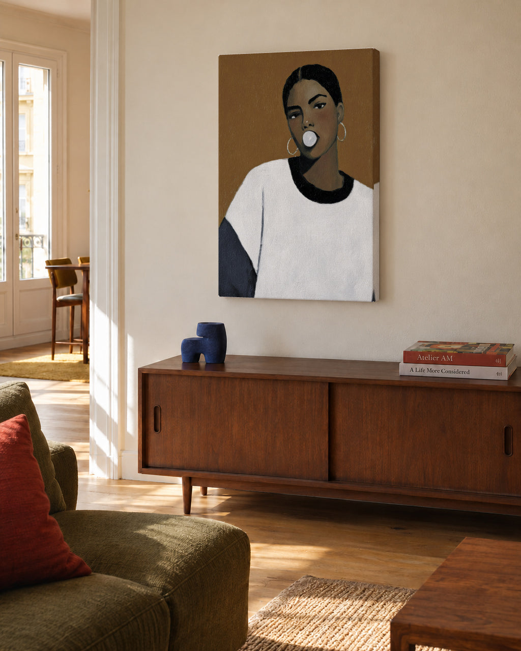Bold Beauty - Unframed canvas in an interior