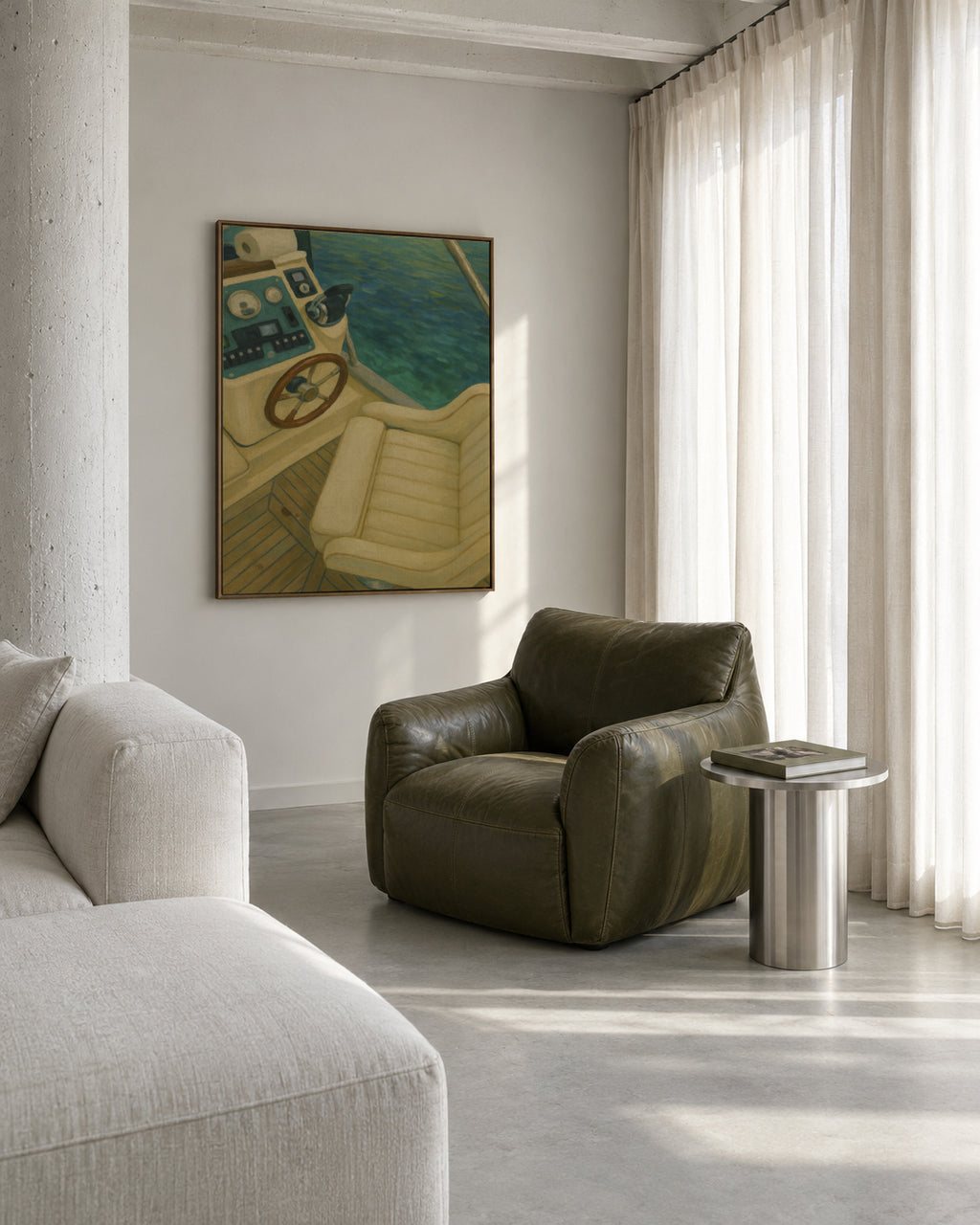 Captain's View - Framed canvas in an interior