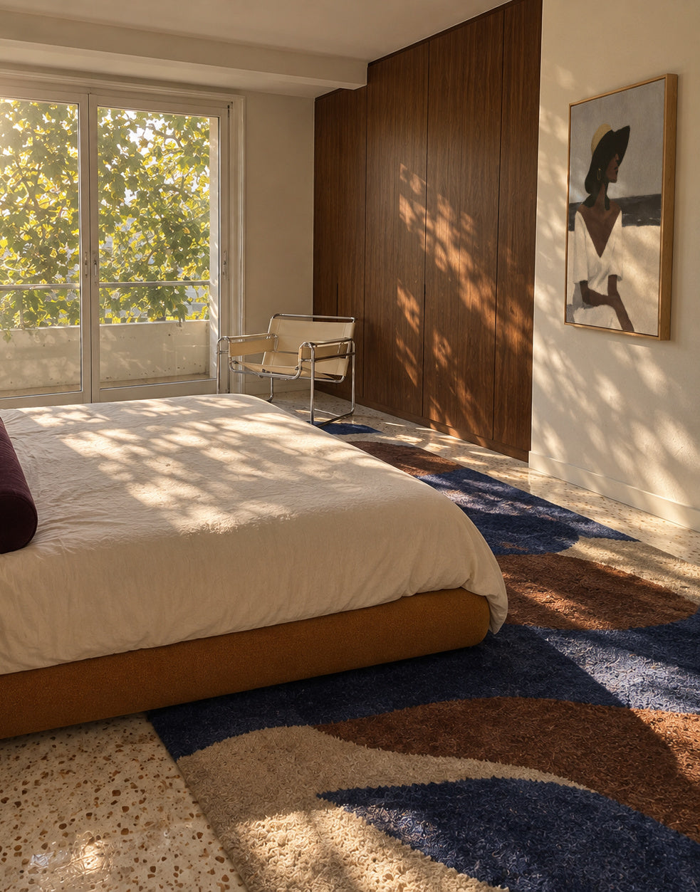 White Dress Horizon - Framed canvas in an interior
