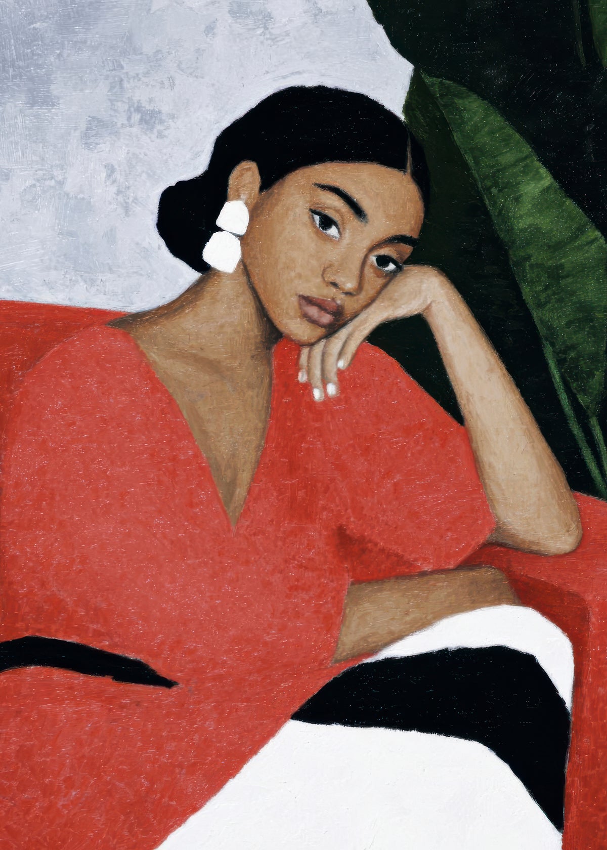 Red Dress Reflection - Unframed art print