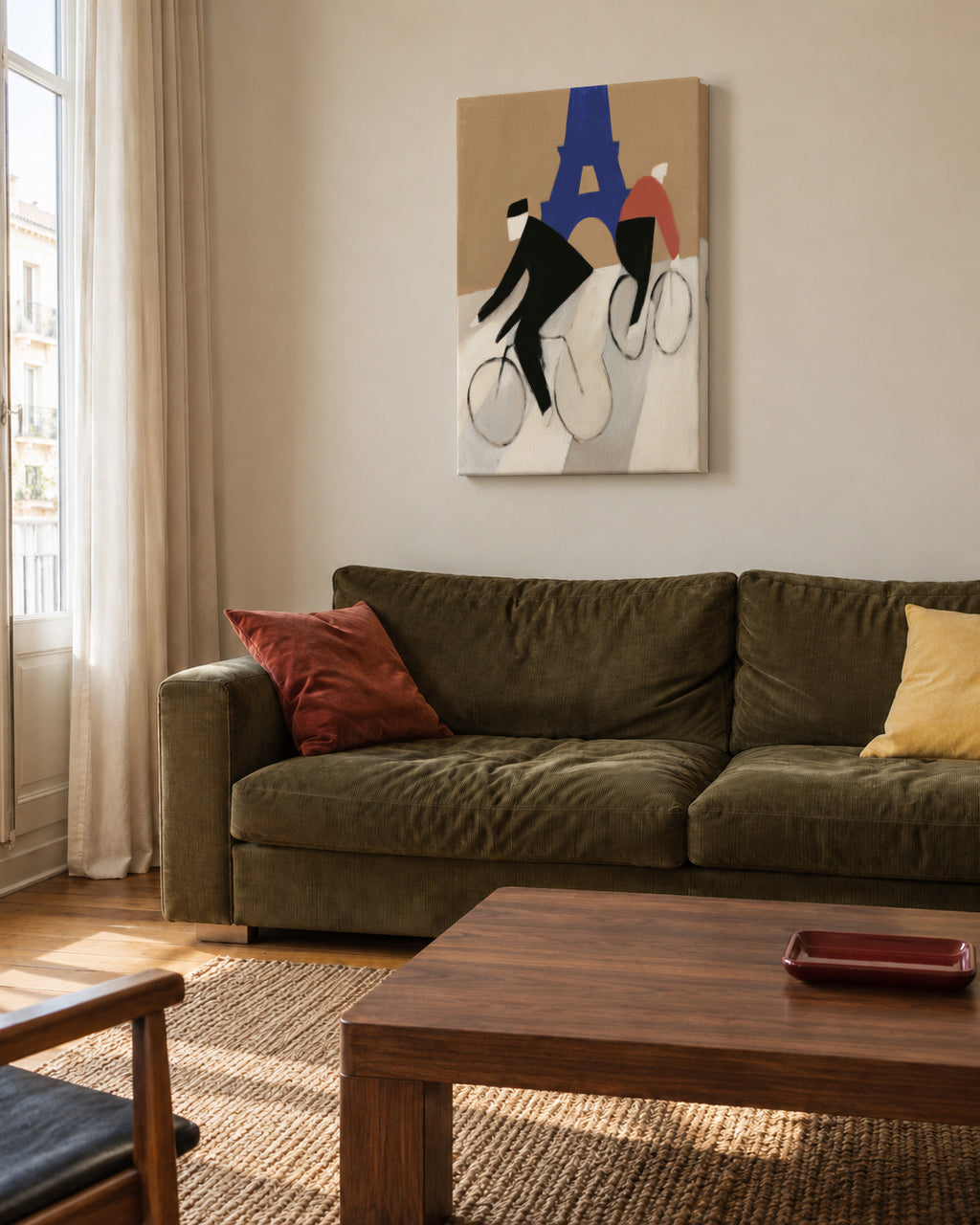 Paris Ride - Unframed canvas in an interior