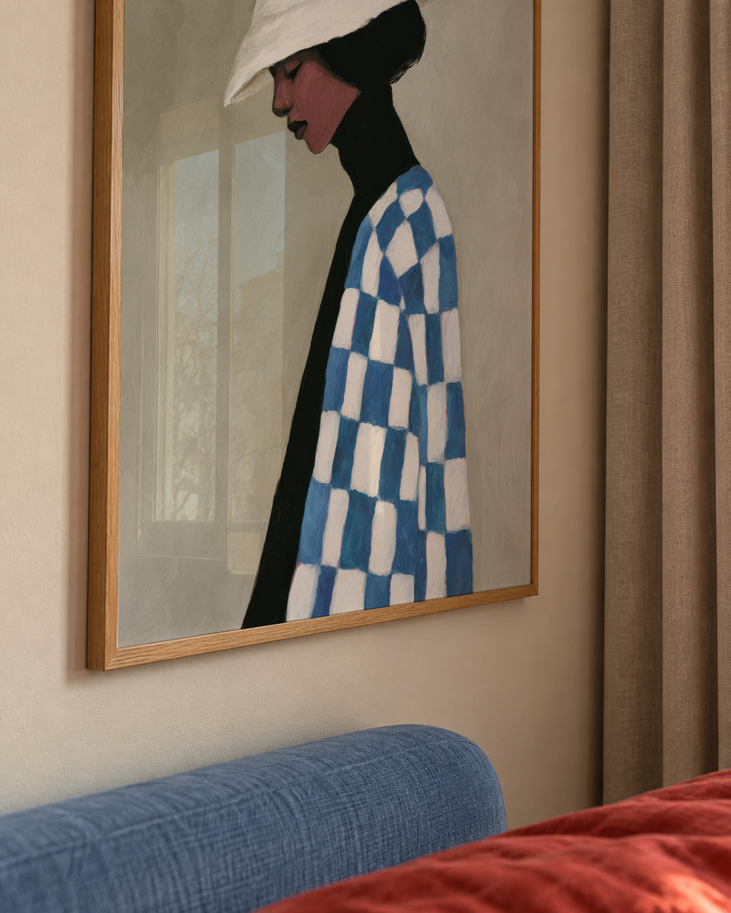 Checkerboard Wrap - Framed poster detail