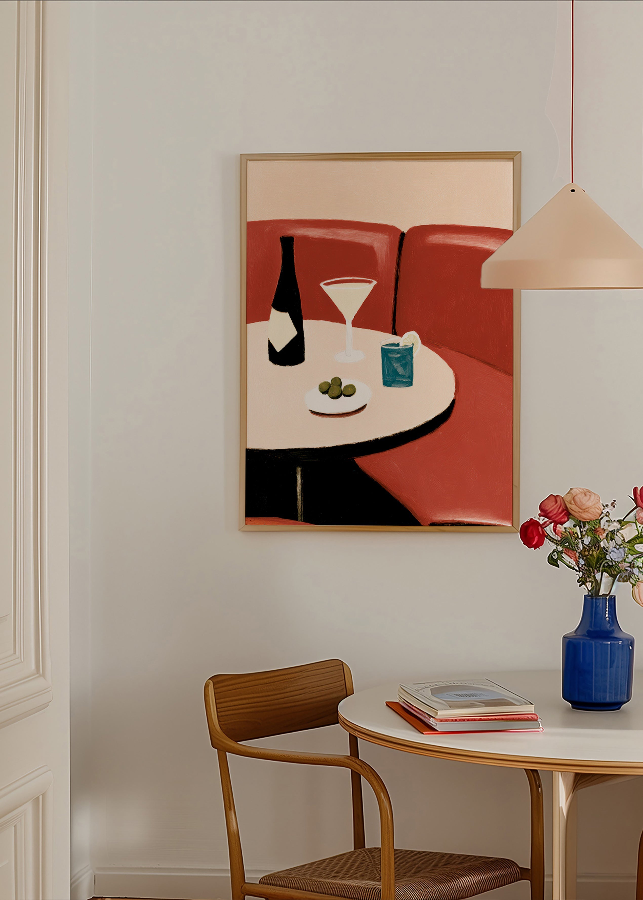 Cuadro de cocina con cóctel martini y aceitunas – Product3