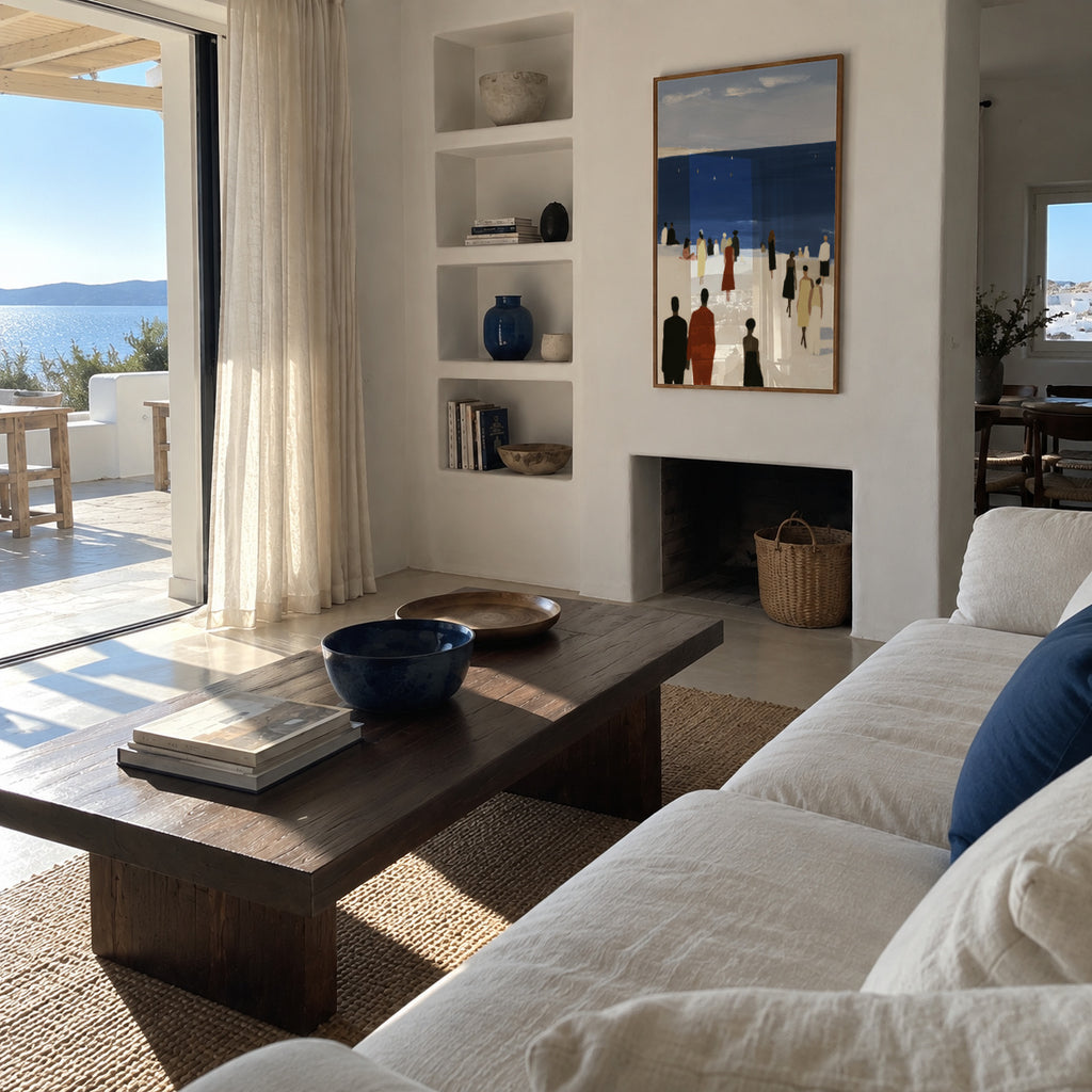 White Shore - Framed poster in an interior