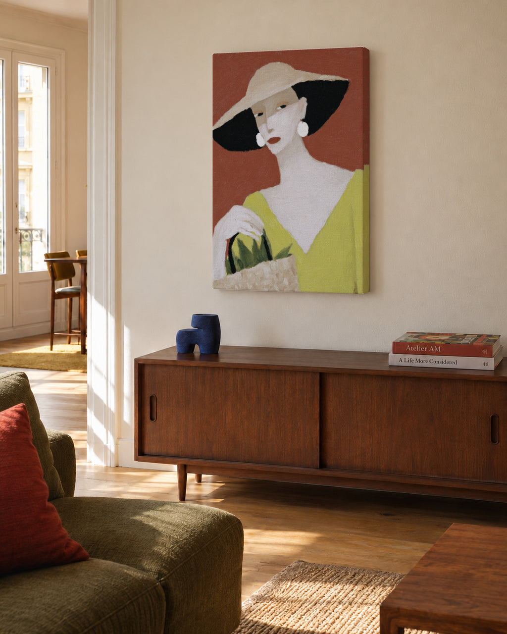 Market Finds - Unframed canvas in an interior