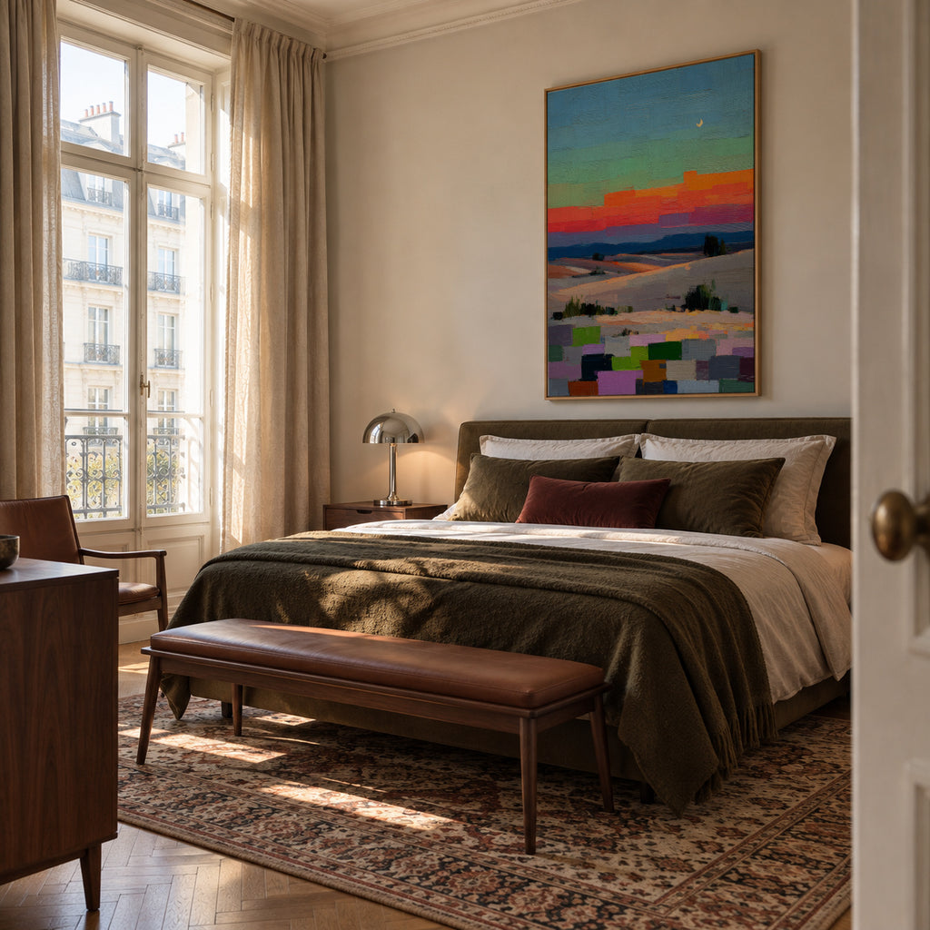 Colorfield Coast - Framed canvas in an interior