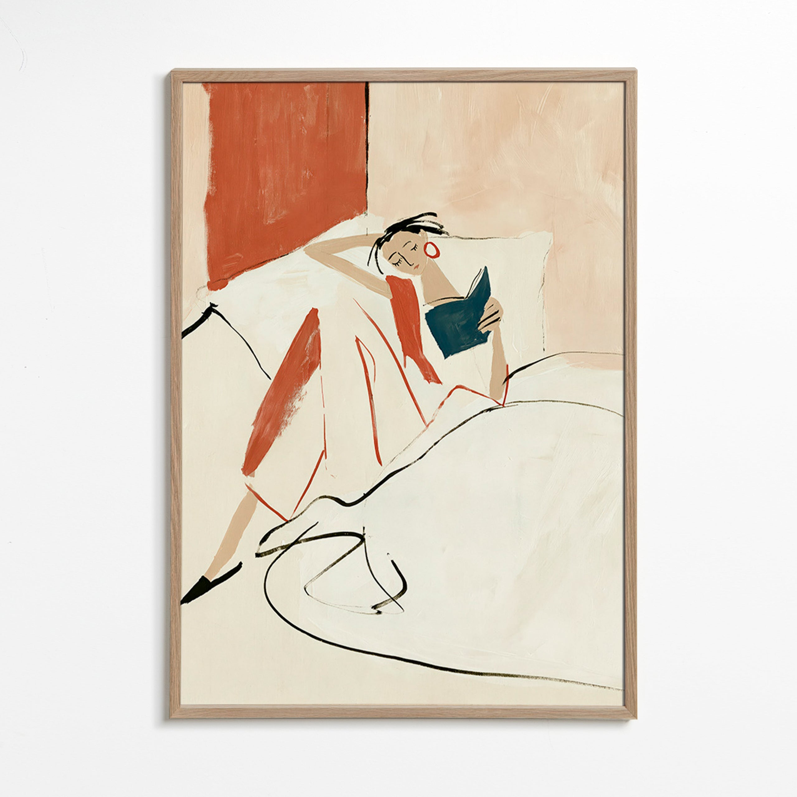 Illustration Frau beim Lesen