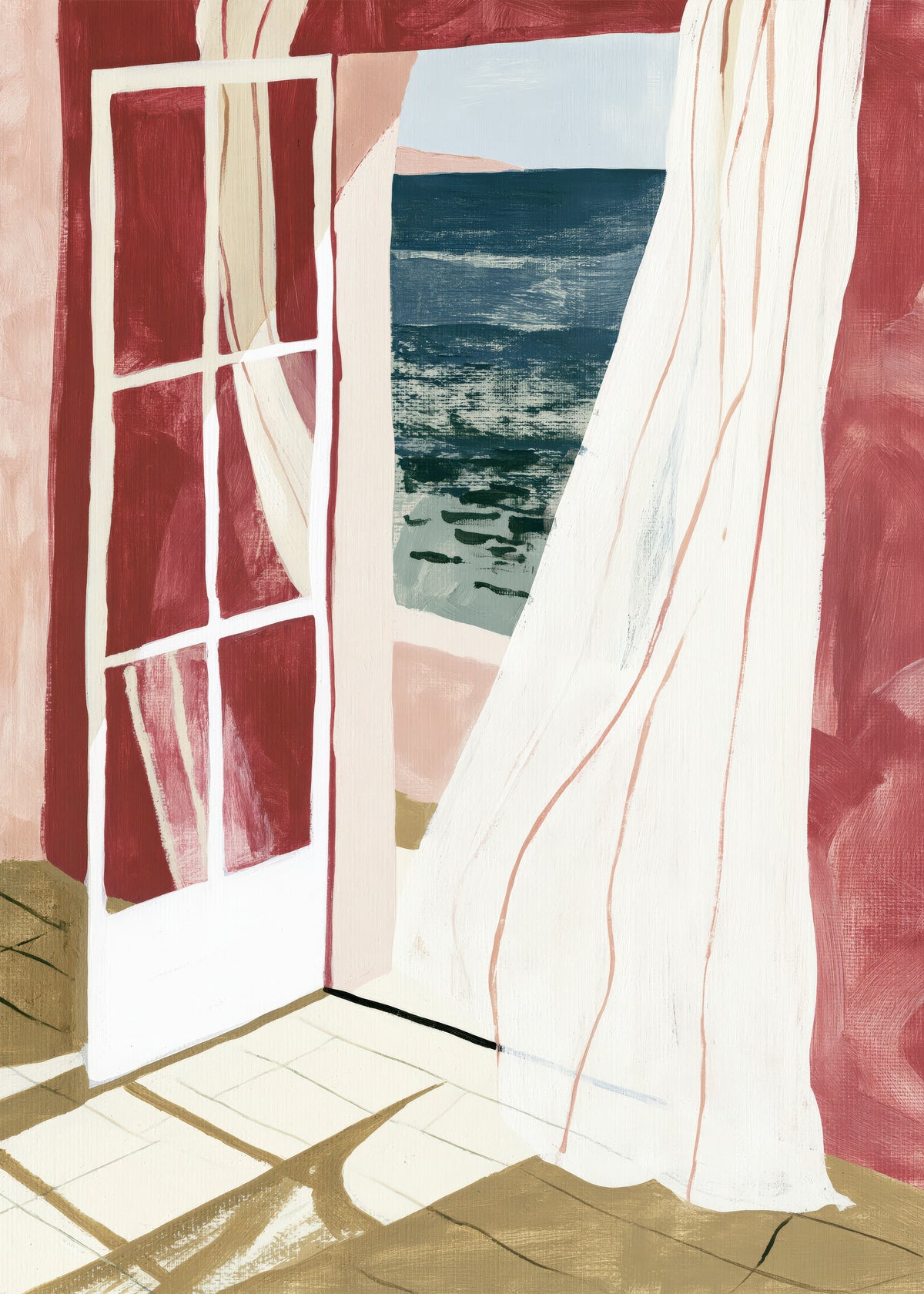Open Window to Sea - Obra sin marco