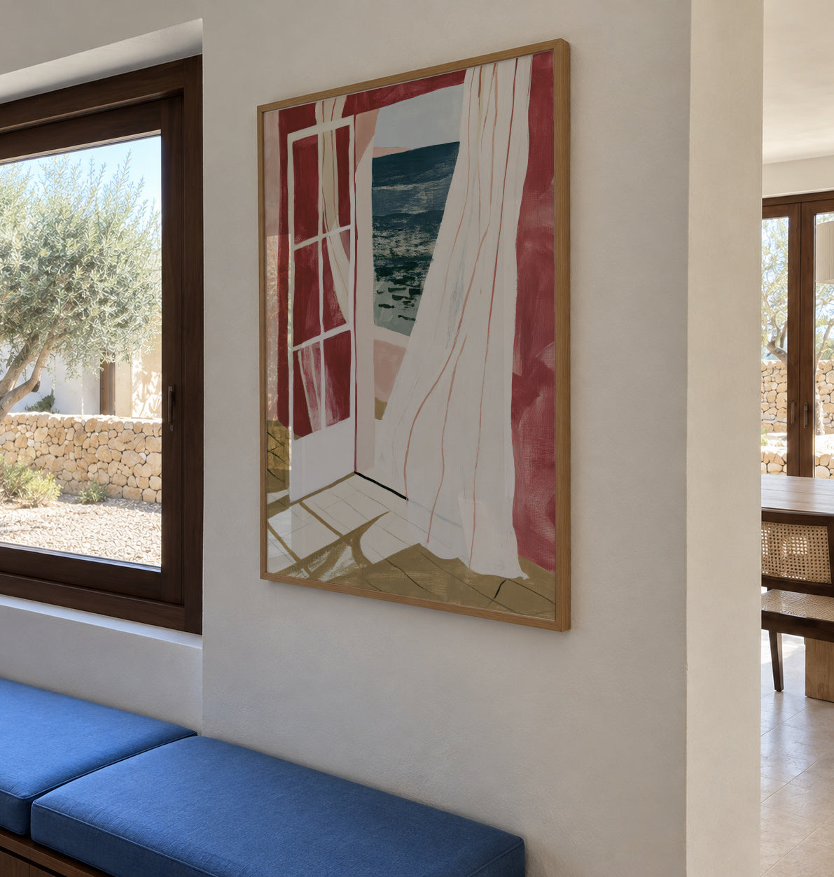 Open Window to Sea - Poster en ambiente