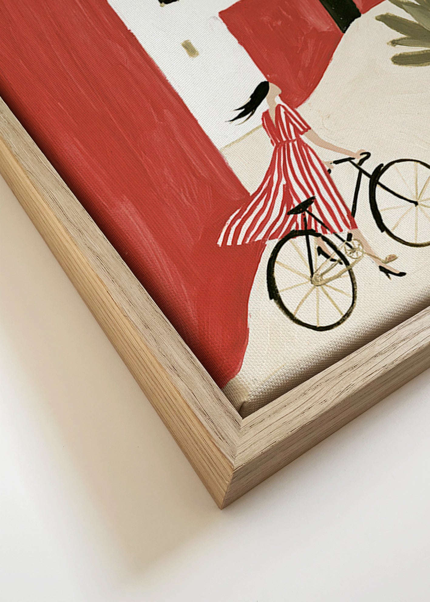 Illustration Fahrrad an der Küste
