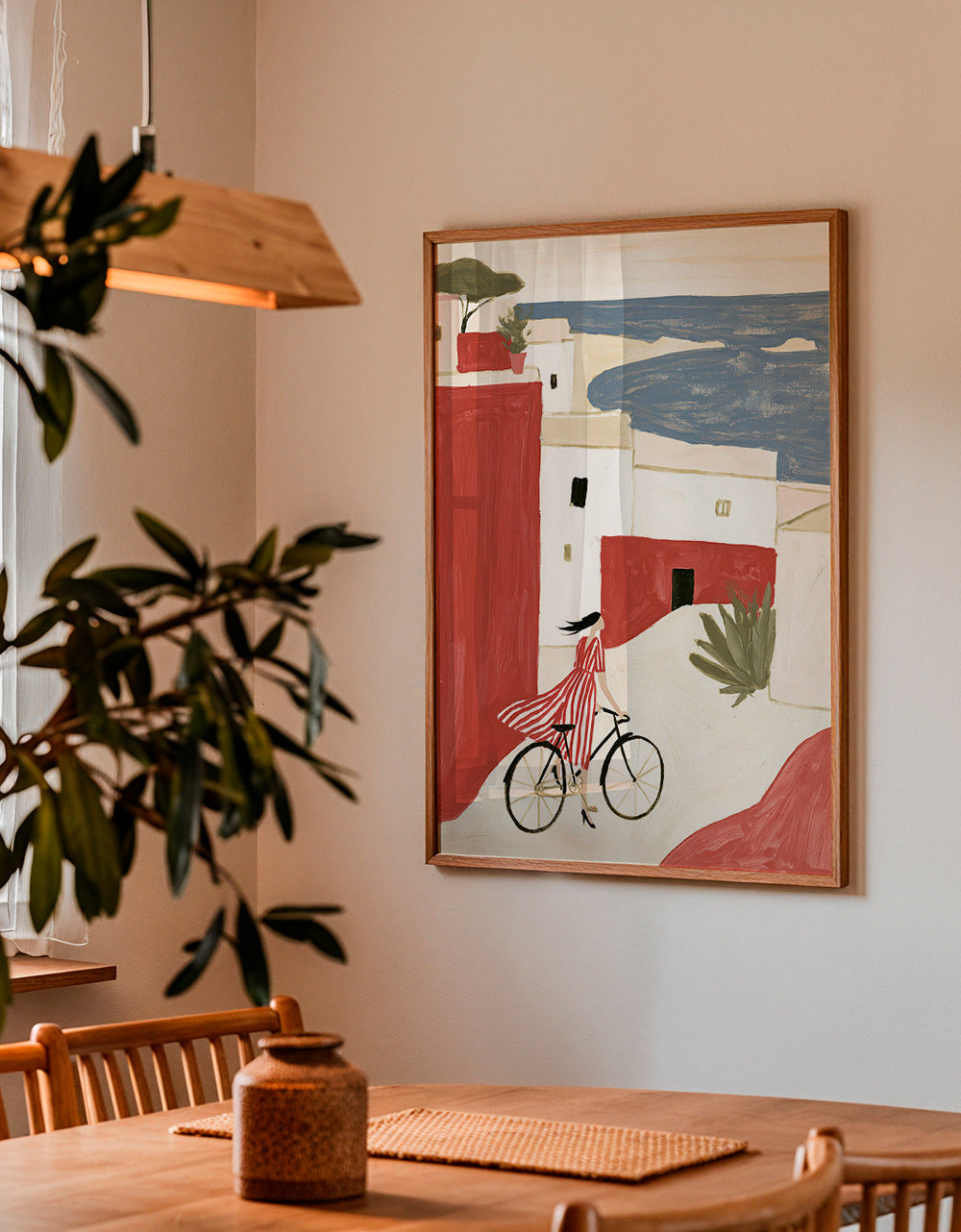 Illustration Fahrrad an der Küste