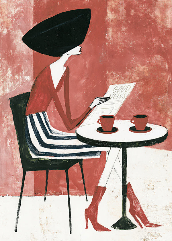 Küchenkunst Frau mit Kaffee