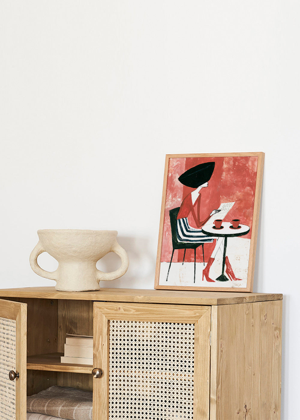 Küchenkunst Frau mit Kaffee