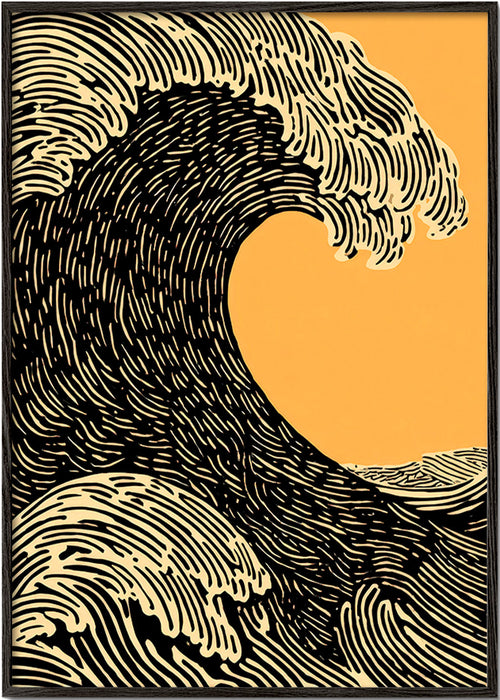 Illustration Schwarze Welle Grafik