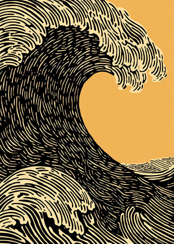 Illustration Schwarze Welle Grafik