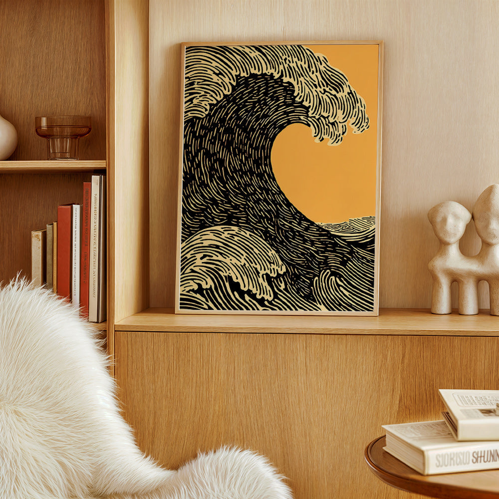 Illustration Schwarze Welle Grafik