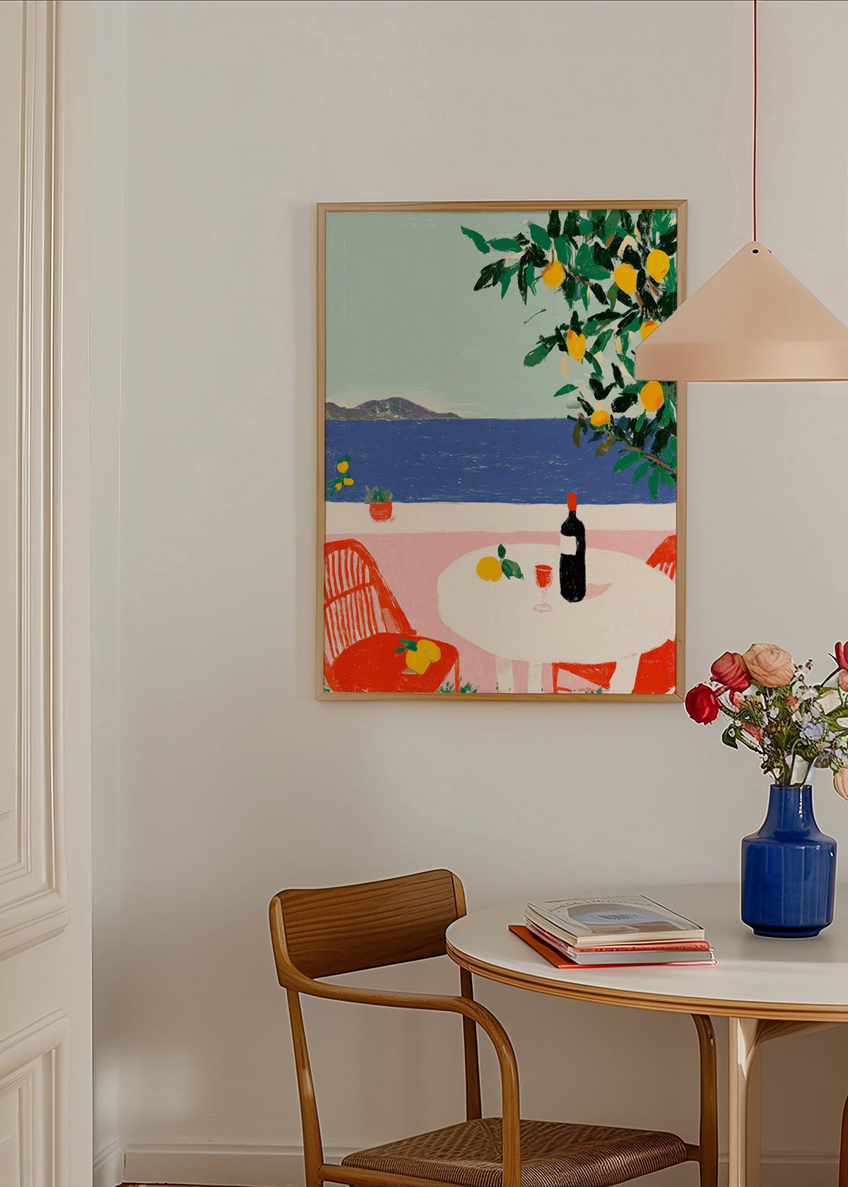 Küchenkunst Mediterraner Tisch mit Zitronen