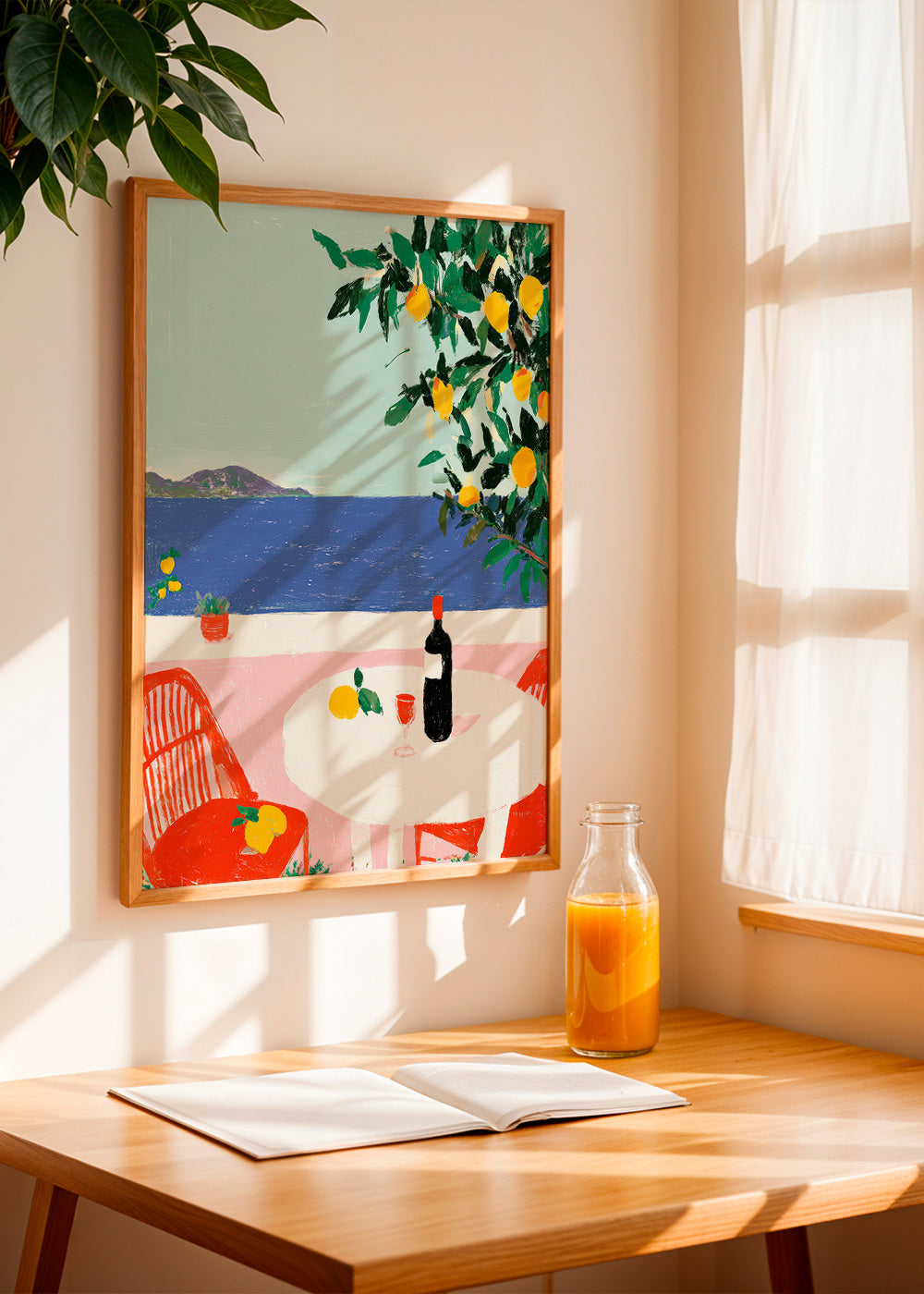 Küchenkunst Mediterraner Tisch mit Zitronen