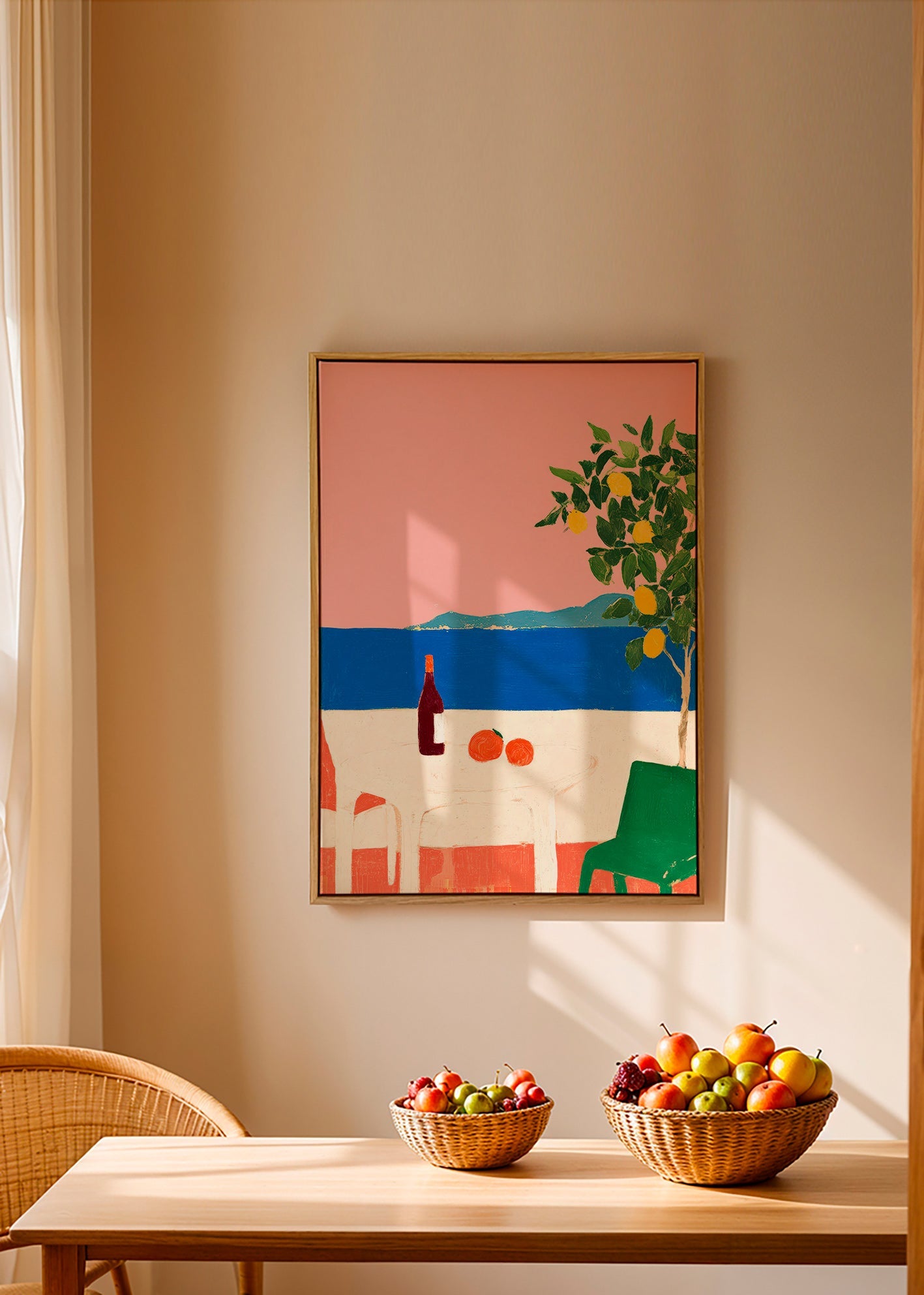 Küchenkunst Rosa Riviera mit Zitronenbaum