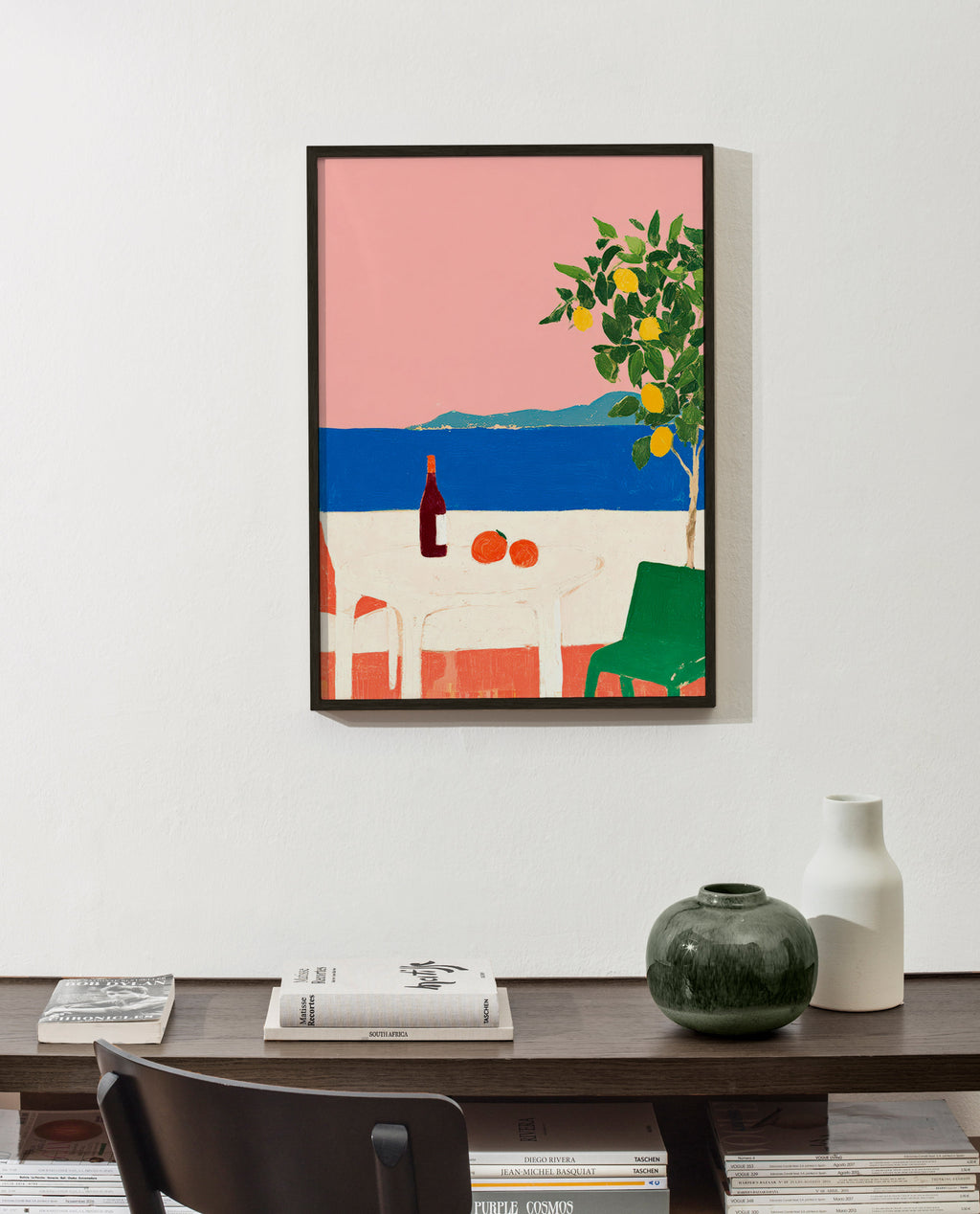 Küchenkunst Rosa Riviera mit Zitronenbaum