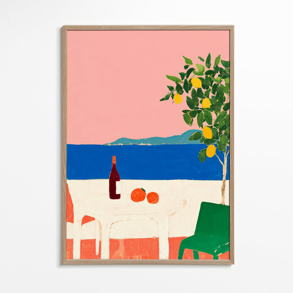 Küchenkunst Rosa Riviera mit Zitronenbaum