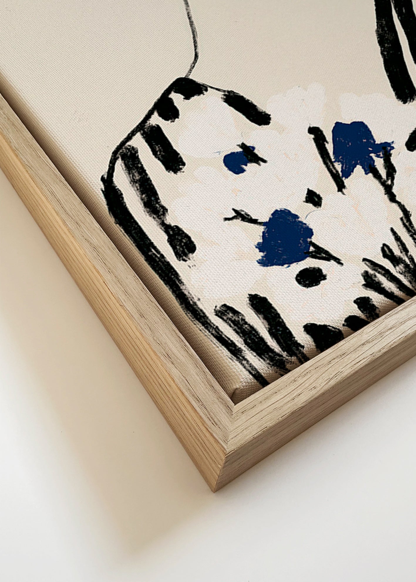 Illustration: Frauenportrait mit Blumenmotiv
