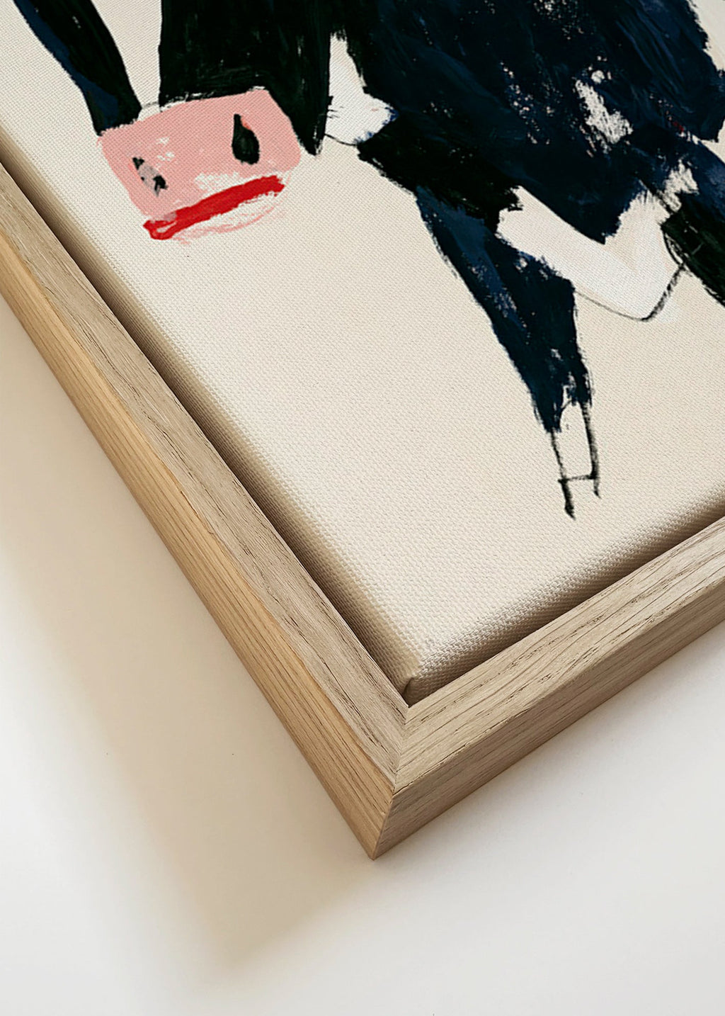 Kunstwerk Kuh mit verspielten Pinselstrichen