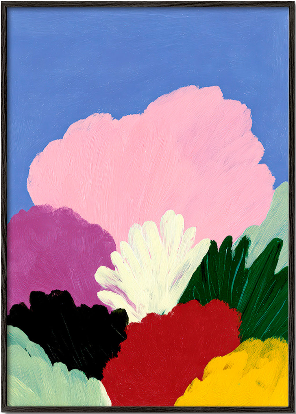 Botanischer Druck Bloomscape mit abstrakten Blumen