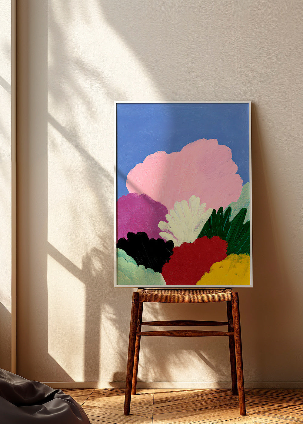Botanischer Druck Bloomscape mit abstrakten Blumen