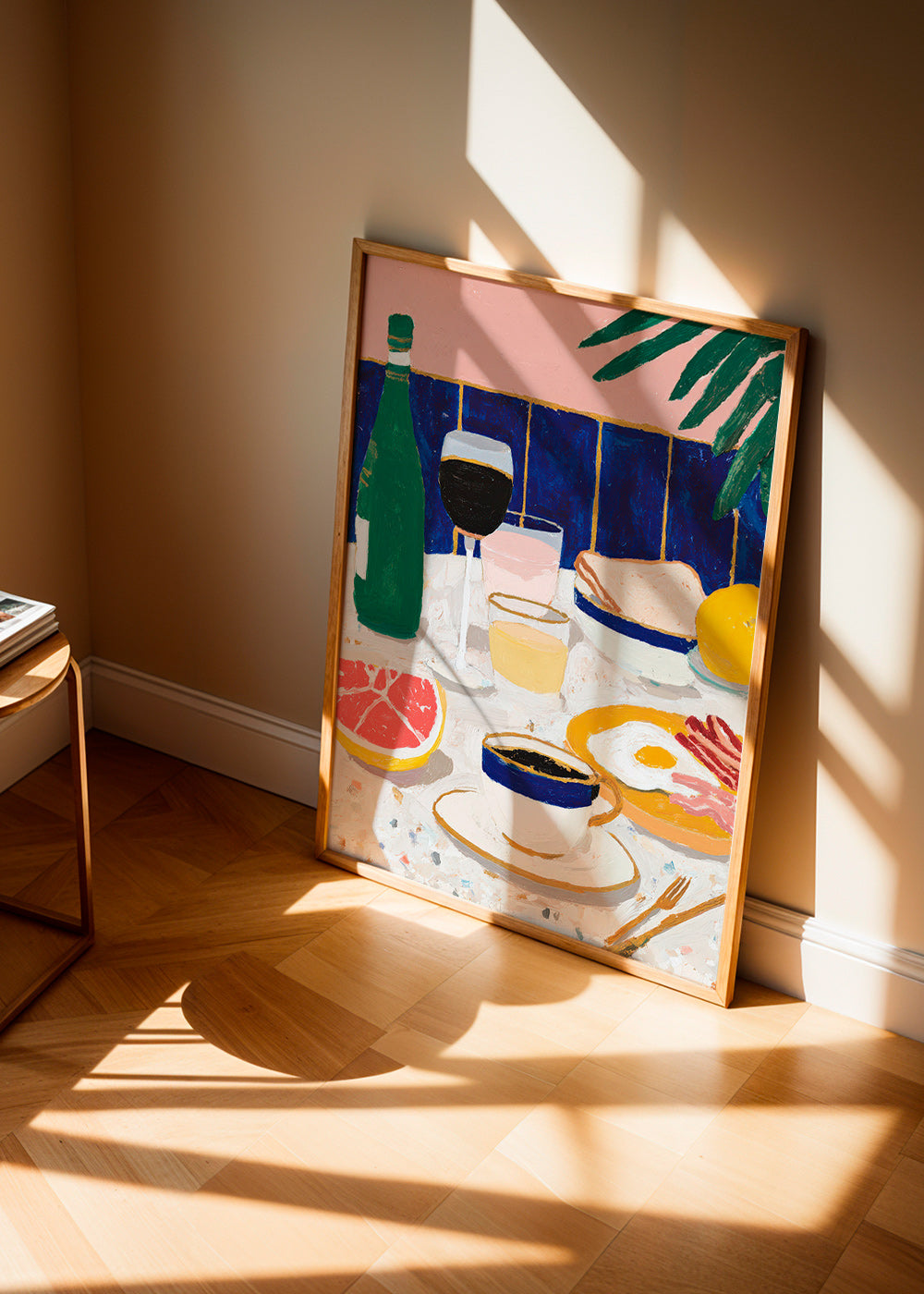 Küchenkunst: Frühstück-Stilleben mit Kaffee und Zitrus