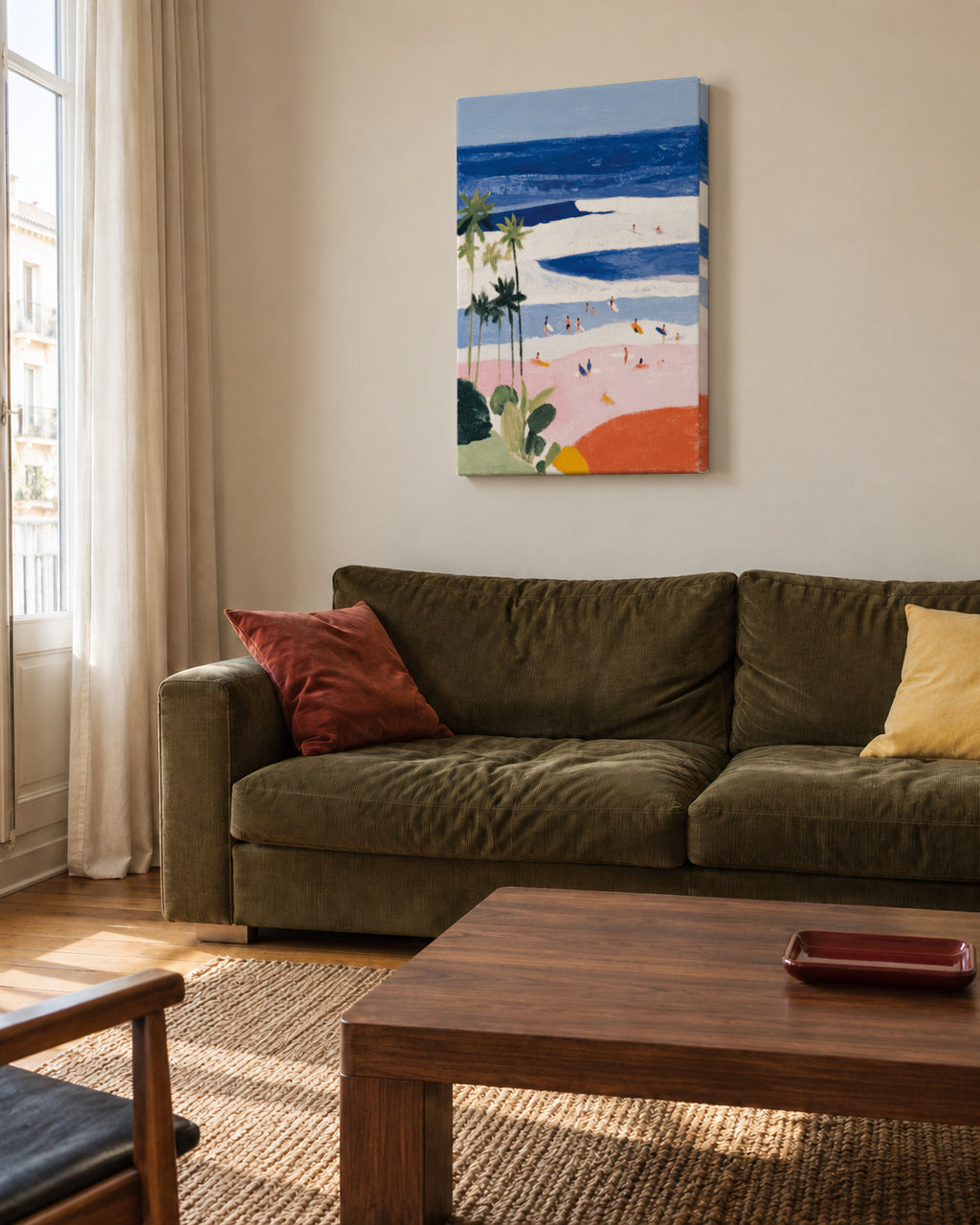 Beach Club - Unframed canvas in an interior