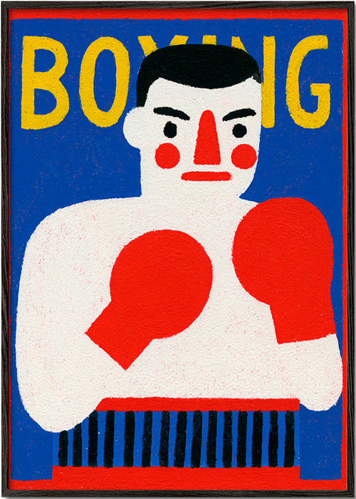 Sportkunst: illustrierter Boxer