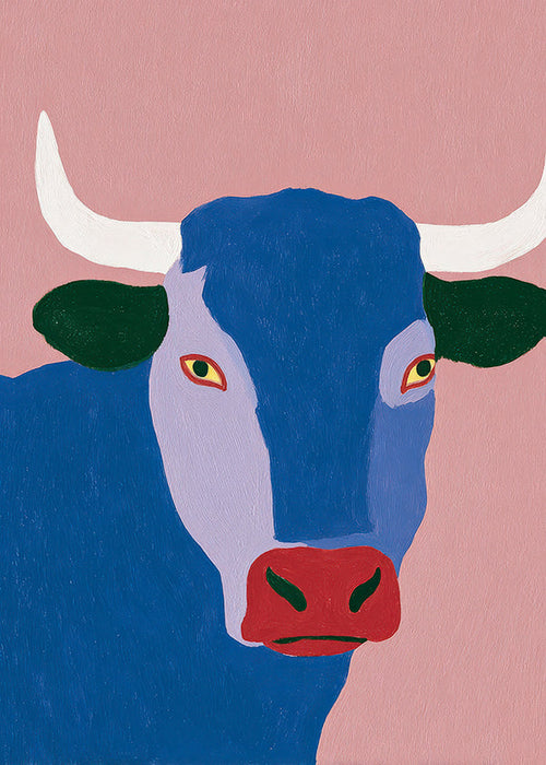 Indigo Stier Gemälde
