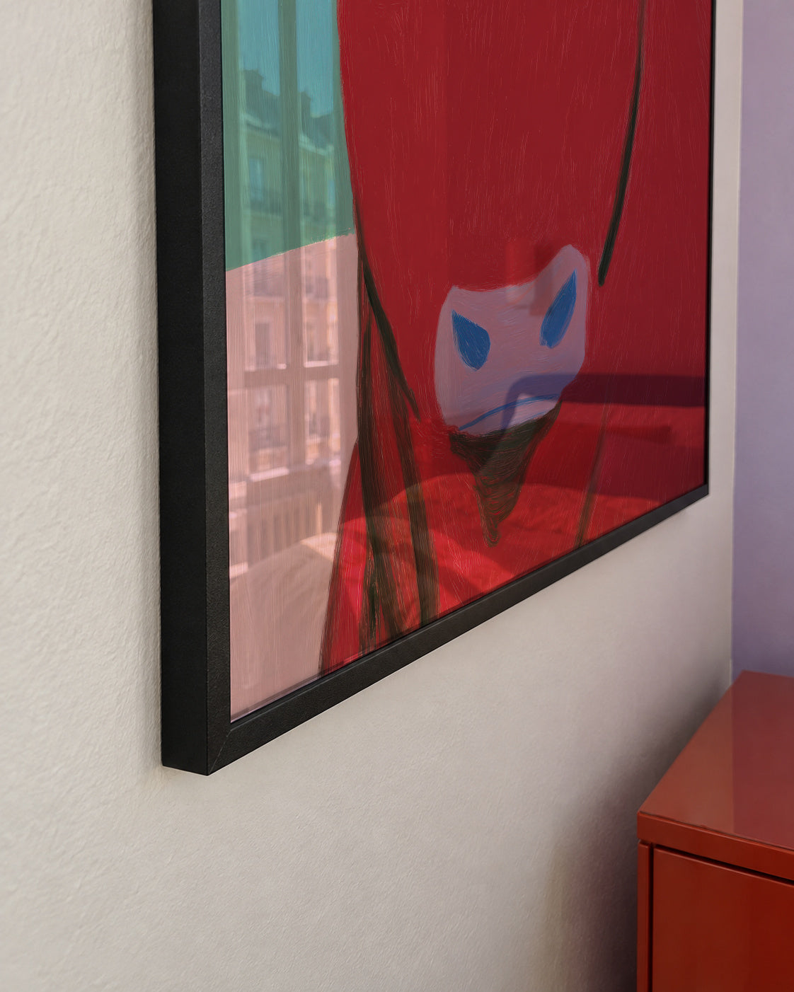 Red Bull Portrait - Framed poster detail
