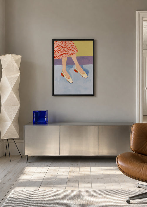 Red Shoes - Framed poster in an interior