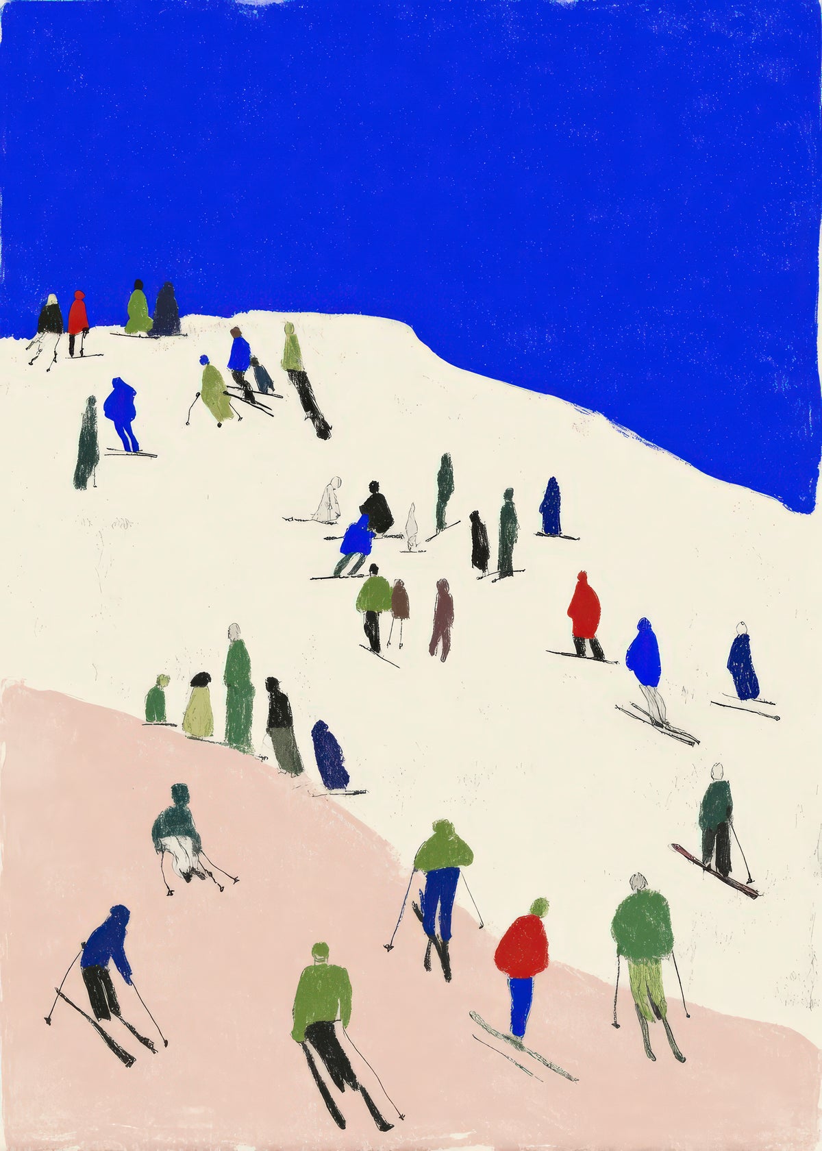 Blue Slopes - Unframed art print