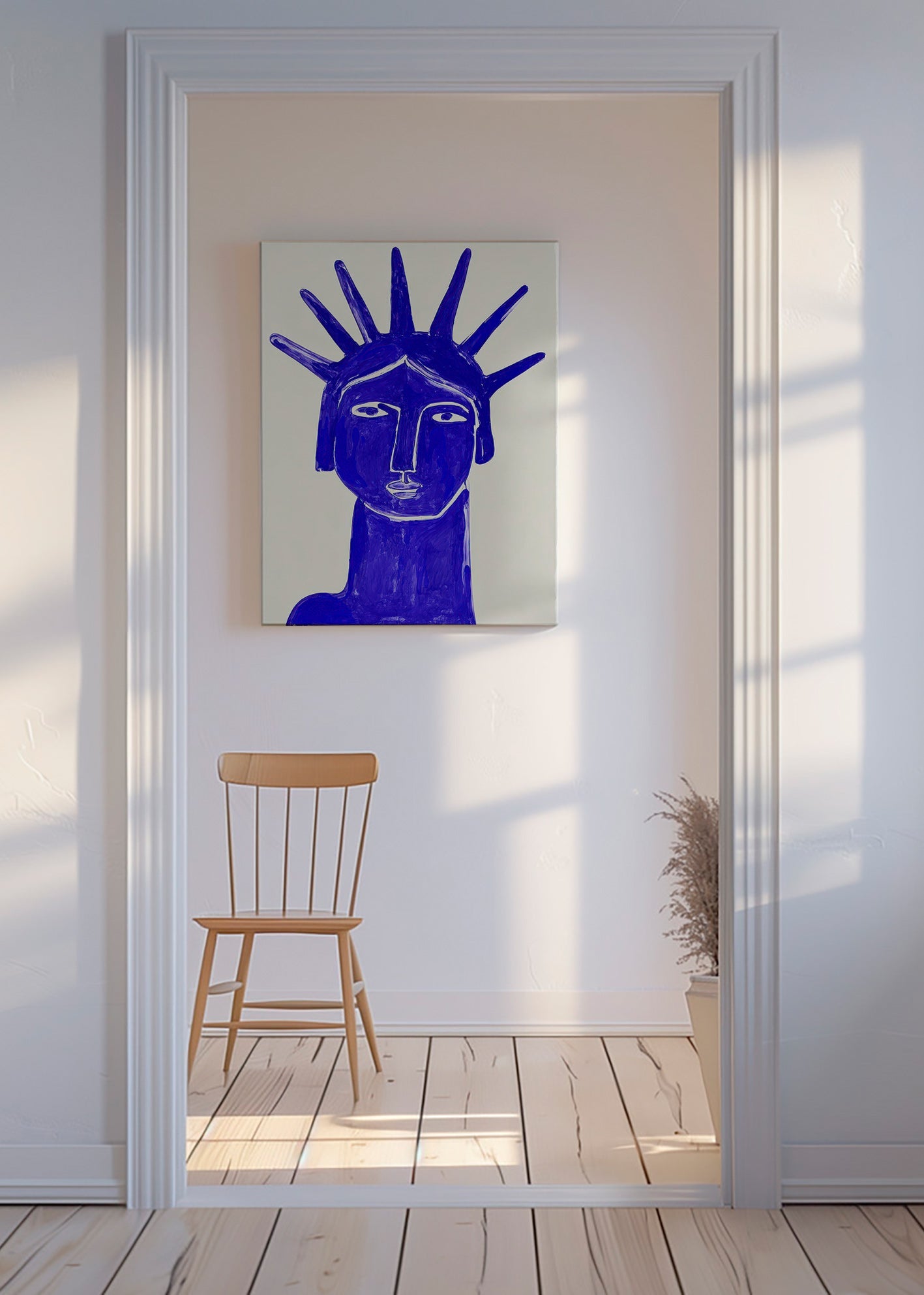 Blaues Gesicht Illustration