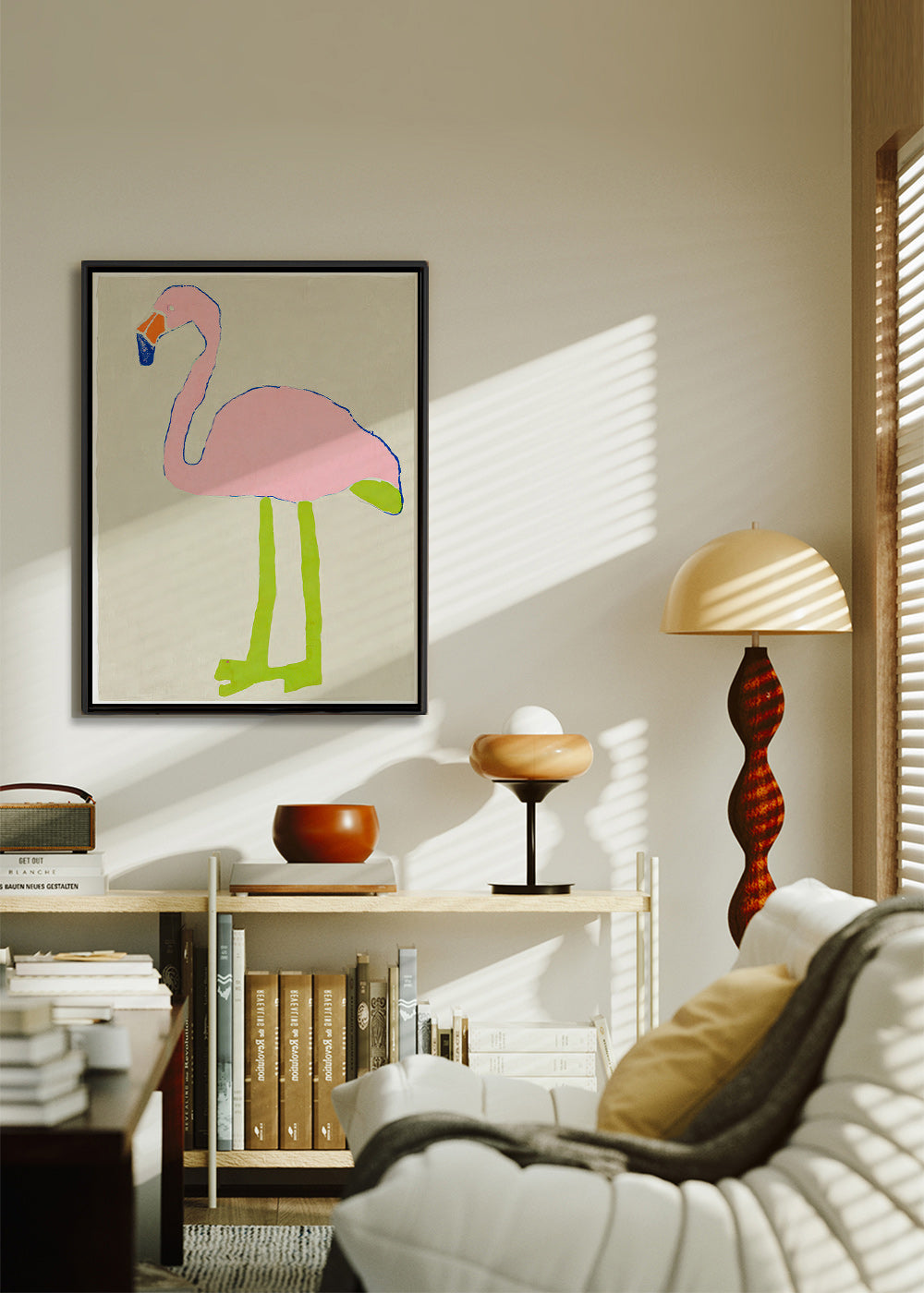 Rosa Flamingo Kunstdruck